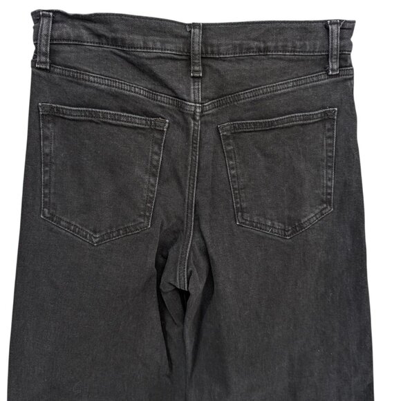 GAP High Stride Wide Leg Jeans Womens Black High Rise Denim Size 28 / 6 Short - Picture 4 of 11